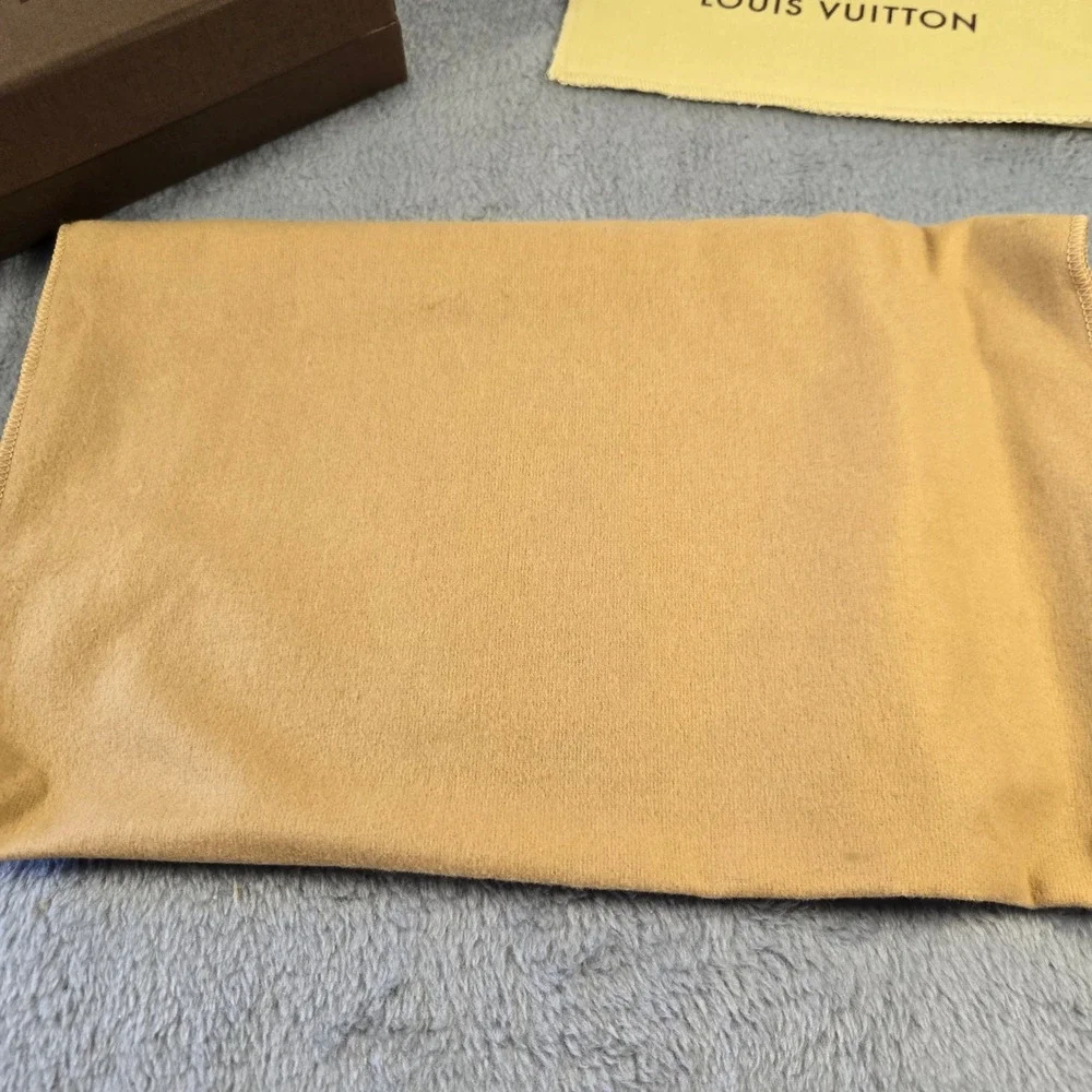 Louis Vuitton Empty Gift Box and Dust Bag Set Brown Tan Yellow Luxury Packaging